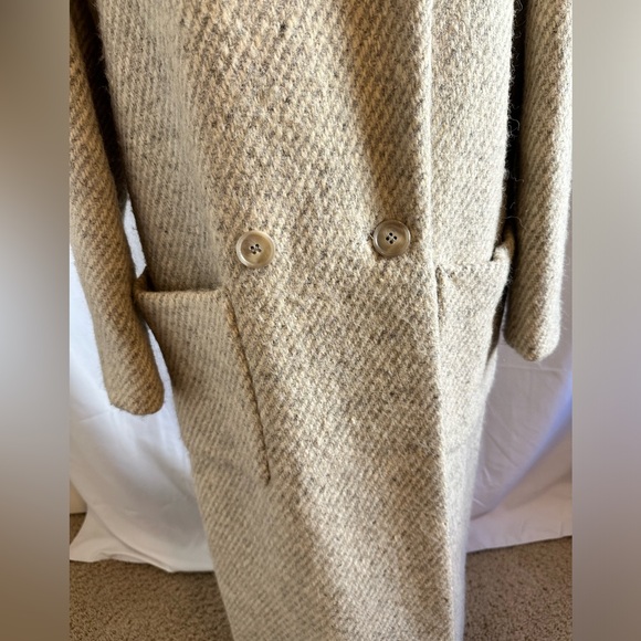 Charter Club Irish Tweed LONG Wool Coat Made in Ireland UK 14 (USA 12) - Picture 5 of 15